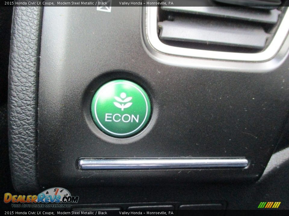 2015 Honda Civic LX Coupe Modern Steel Metallic / Black Photo #17