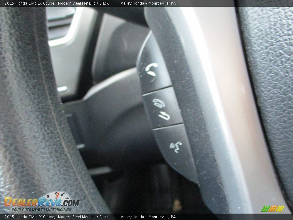2015 Honda Civic LX Coupe Modern Steel Metallic / Black Photo #18