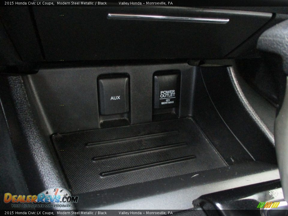 2015 Honda Civic LX Coupe Modern Steel Metallic / Black Photo #19