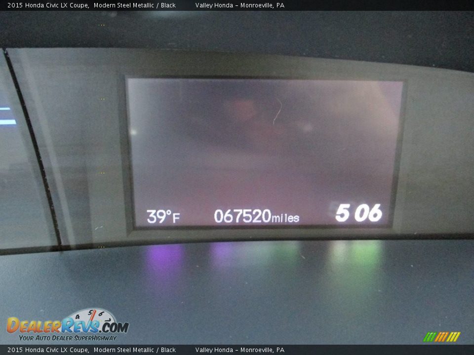 2015 Honda Civic LX Coupe Modern Steel Metallic / Black Photo #21