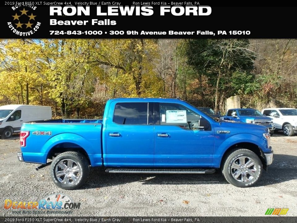2019 Ford F150 XLT SuperCrew 4x4 Velocity Blue / Earth Gray Photo #1