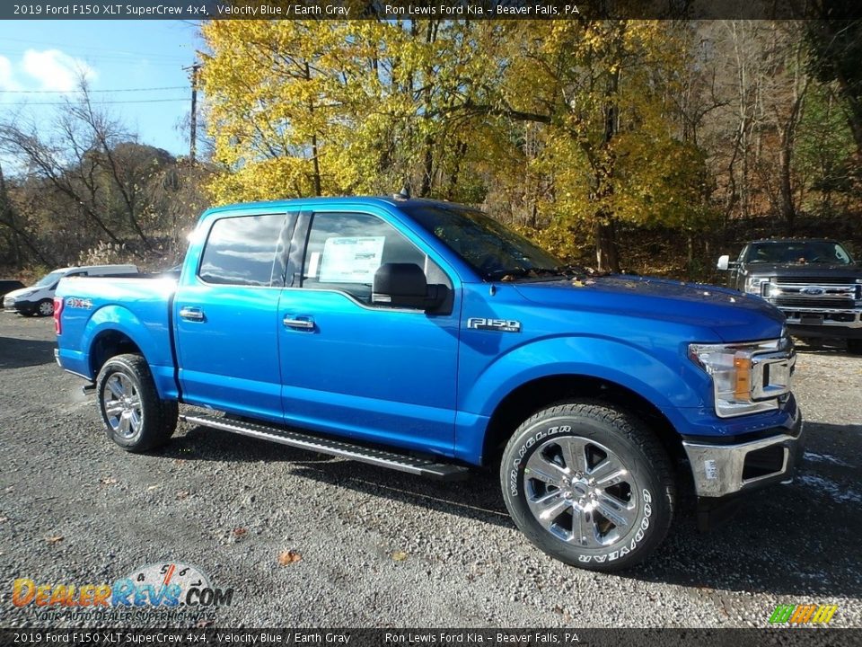 2019 Ford F150 XLT SuperCrew 4x4 Velocity Blue / Earth Gray Photo #8