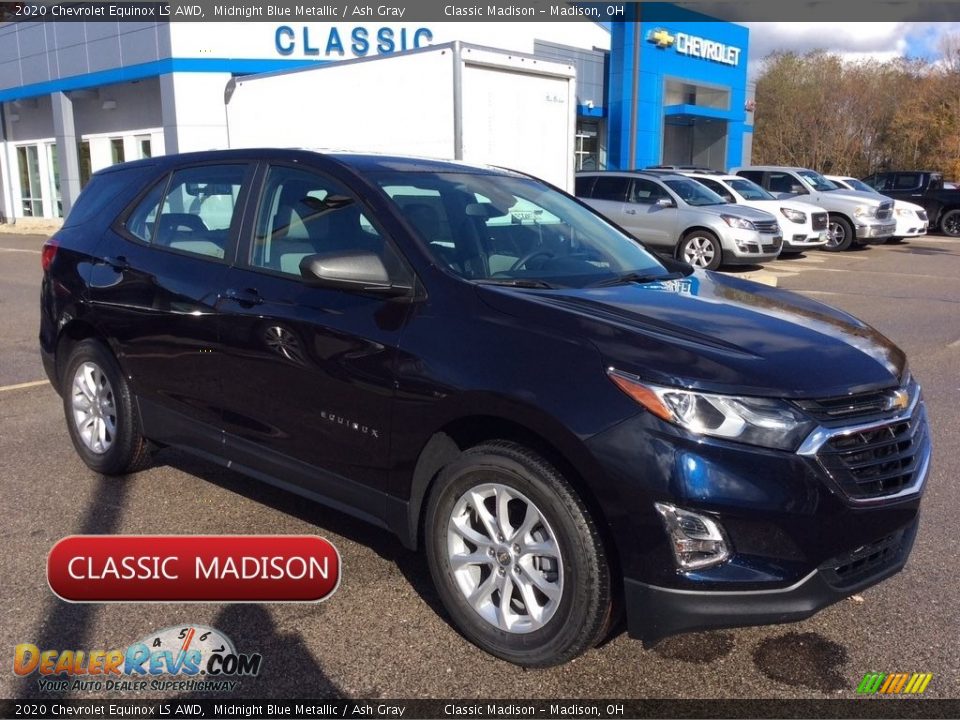 2020 Chevrolet Equinox LS AWD Midnight Blue Metallic / Ash Gray Photo #1