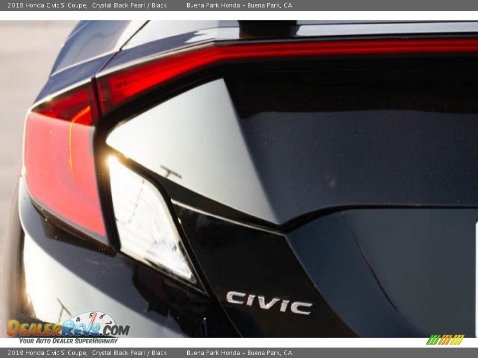 2018 Honda Civic Si Coupe Crystal Black Pearl / Black Photo #9