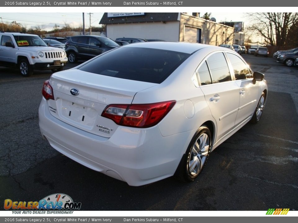 2016 Subaru Legacy 2.5i Crystal White Pearl / Warm Ivory Photo #5