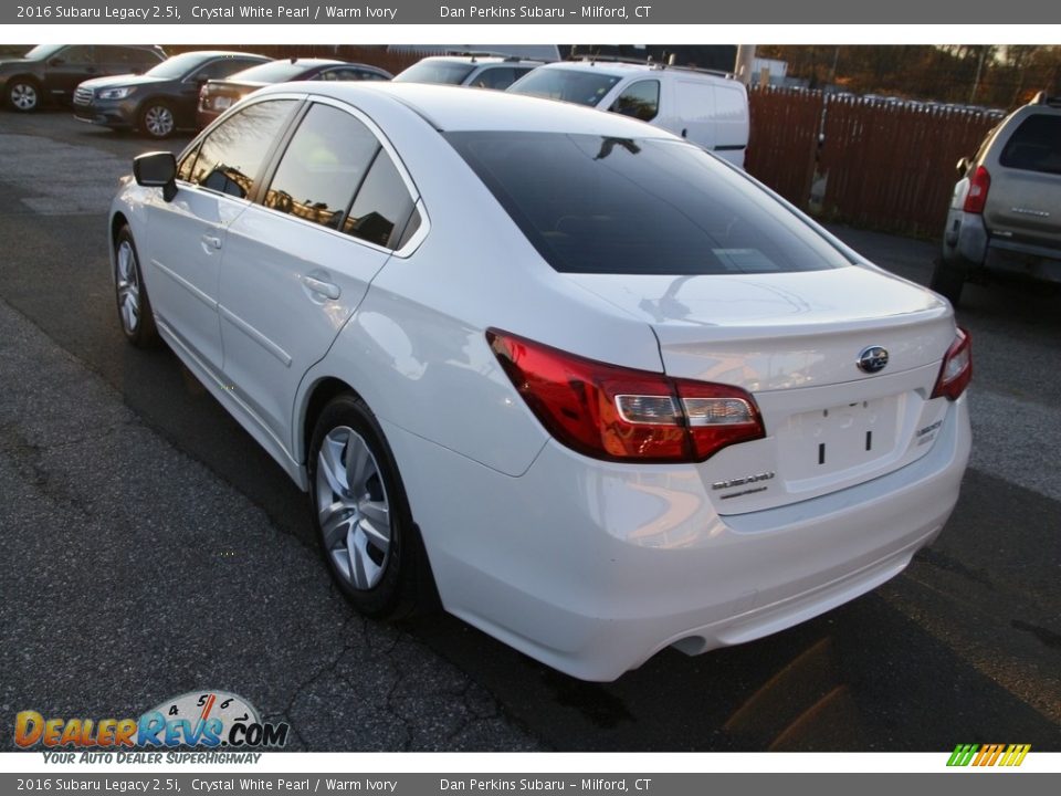 2016 Subaru Legacy 2.5i Crystal White Pearl / Warm Ivory Photo #7