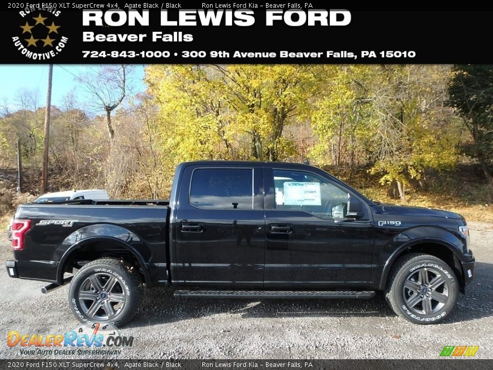 2020 Ford F150 XLT SuperCrew 4x4 Agate Black / Black Photo #1
