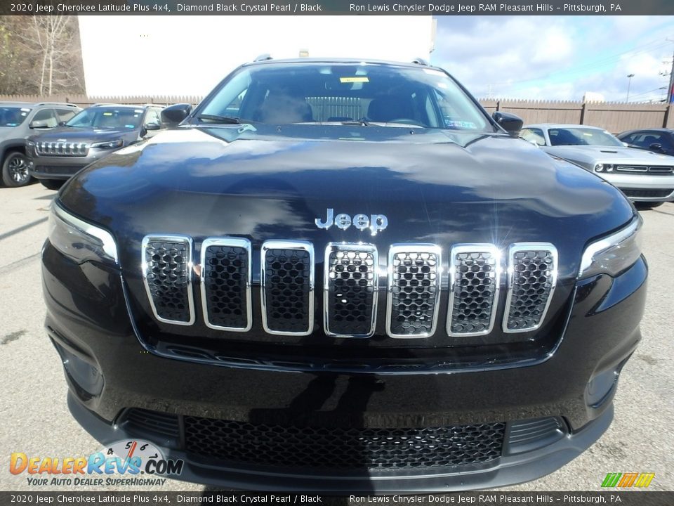 2020 Jeep Cherokee Latitude Plus 4x4 Diamond Black Crystal Pearl / Black Photo #9