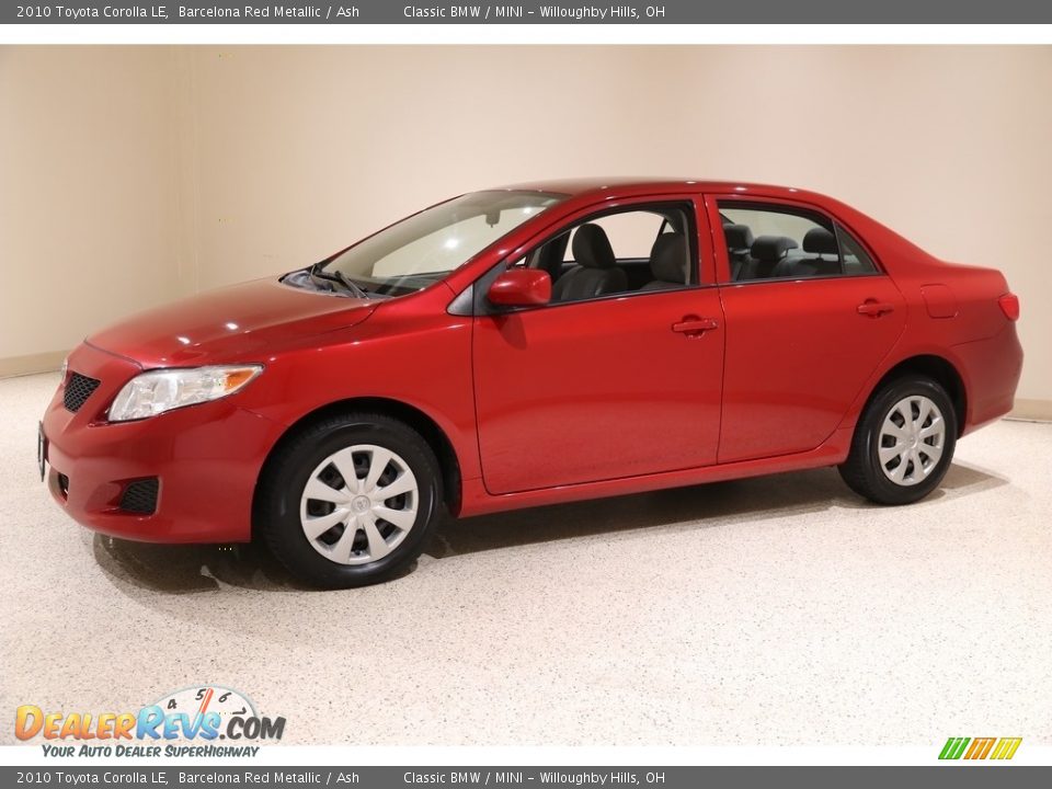 2010 Toyota Corolla LE Barcelona Red Metallic / Ash Photo #3