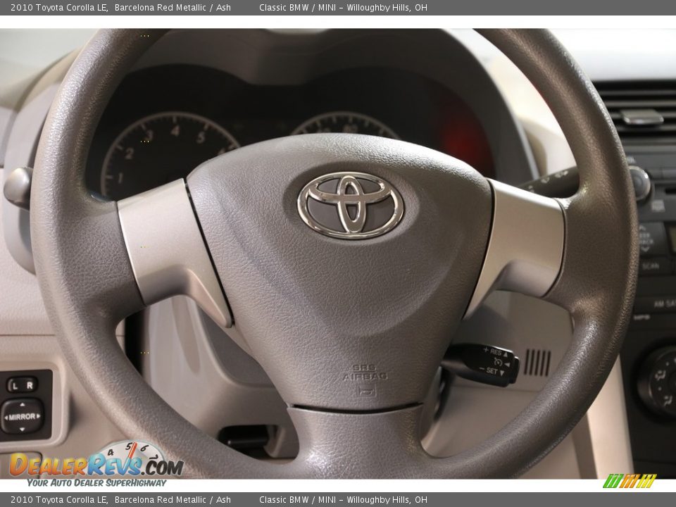 2010 Toyota Corolla LE Barcelona Red Metallic / Ash Photo #7