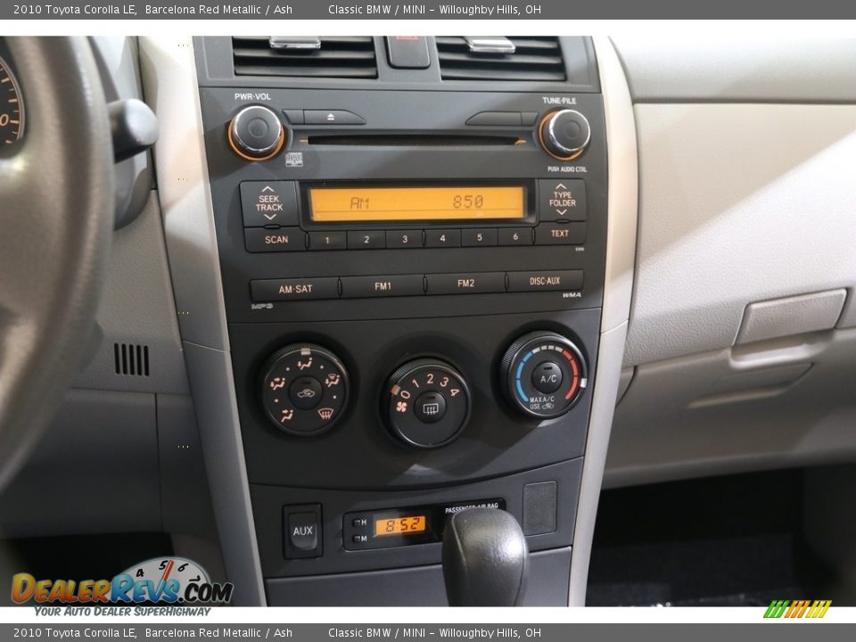 2010 Toyota Corolla LE Barcelona Red Metallic / Ash Photo #9