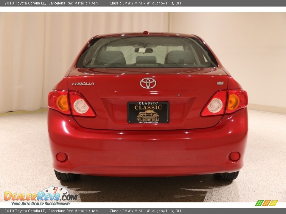 2010 Toyota Corolla LE Barcelona Red Metallic / Ash Photo #15