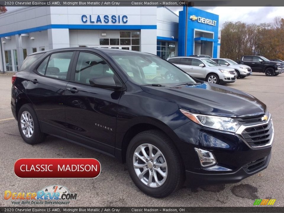 2020 Chevrolet Equinox LS AWD Midnight Blue Metallic / Ash Gray Photo #1
