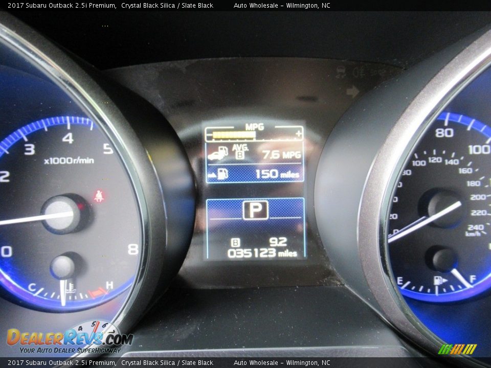 2017 Subaru Outback 2.5i Premium Crystal Black Silica / Slate Black Photo #16
