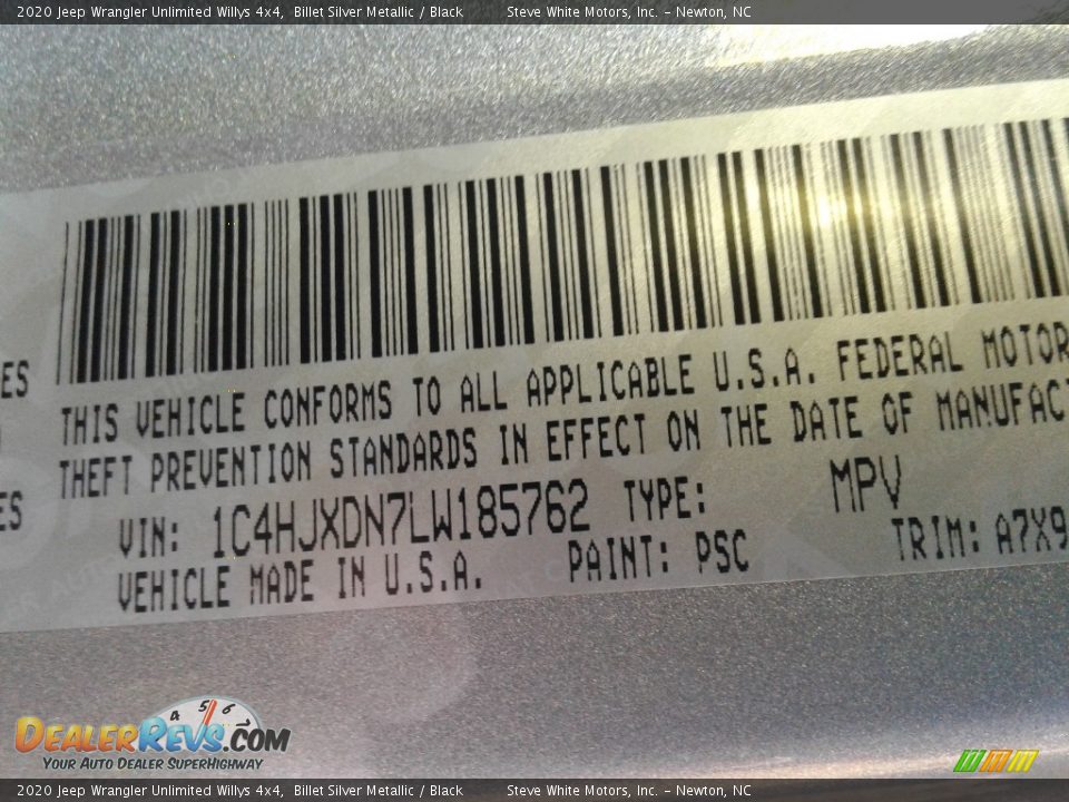 2020 Jeep Wrangler Unlimited Willys 4x4 Billet Silver Metallic / Black Photo #29