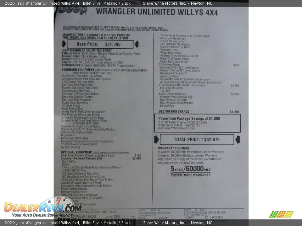 2020 Jeep Wrangler Unlimited Willys 4x4 Billet Silver Metallic / Black Photo #30