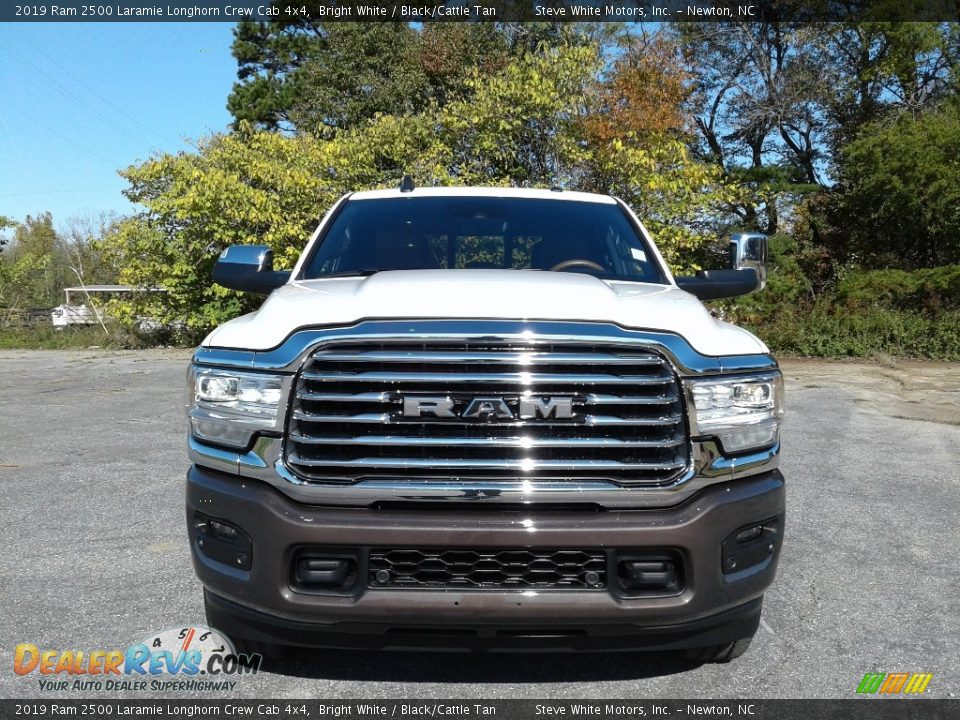 2019 Ram 2500 Laramie Longhorn Crew Cab 4x4 Bright White / Black/Cattle Tan Photo #3