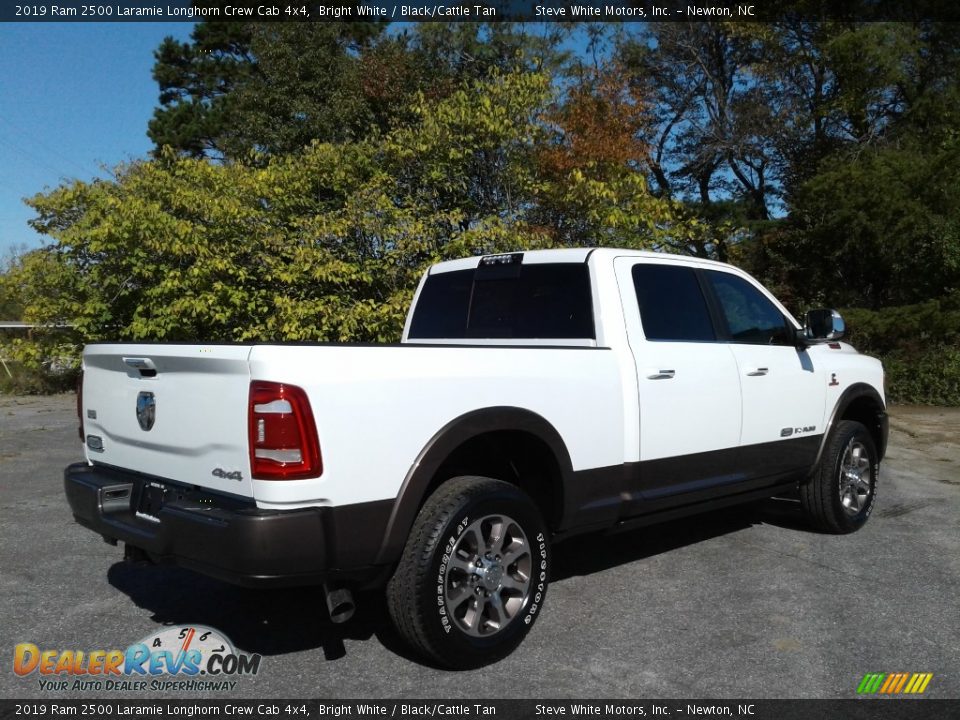 2019 Ram 2500 Laramie Longhorn Crew Cab 4x4 Bright White / Black/Cattle Tan Photo #6