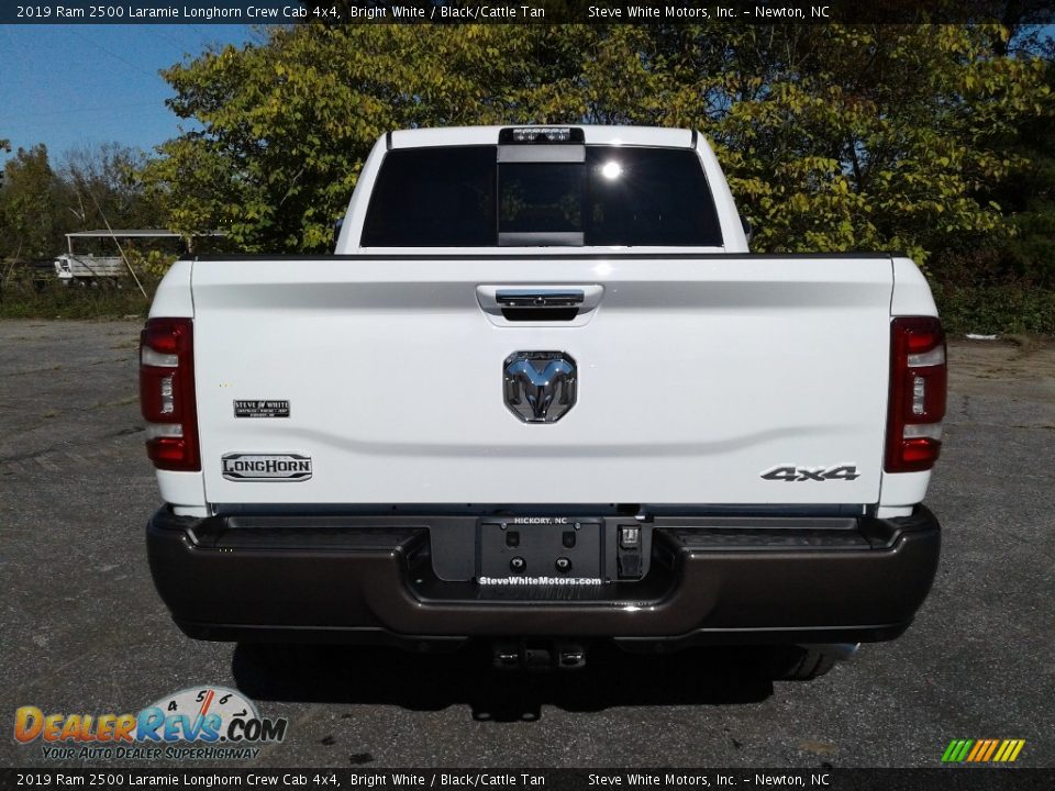 2019 Ram 2500 Laramie Longhorn Crew Cab 4x4 Bright White / Black/Cattle Tan Photo #7
