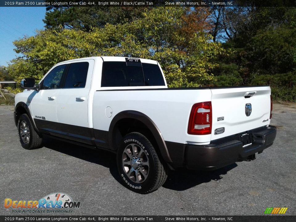 2019 Ram 2500 Laramie Longhorn Crew Cab 4x4 Bright White / Black/Cattle Tan Photo #8