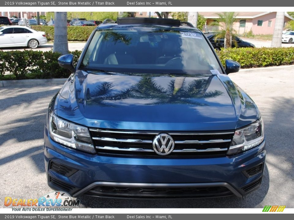 2019 Volkswagen Tiguan SE Stone Blue Metallic / Titan Black Photo #3