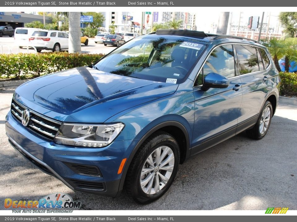 2019 Volkswagen Tiguan SE Stone Blue Metallic / Titan Black Photo #4