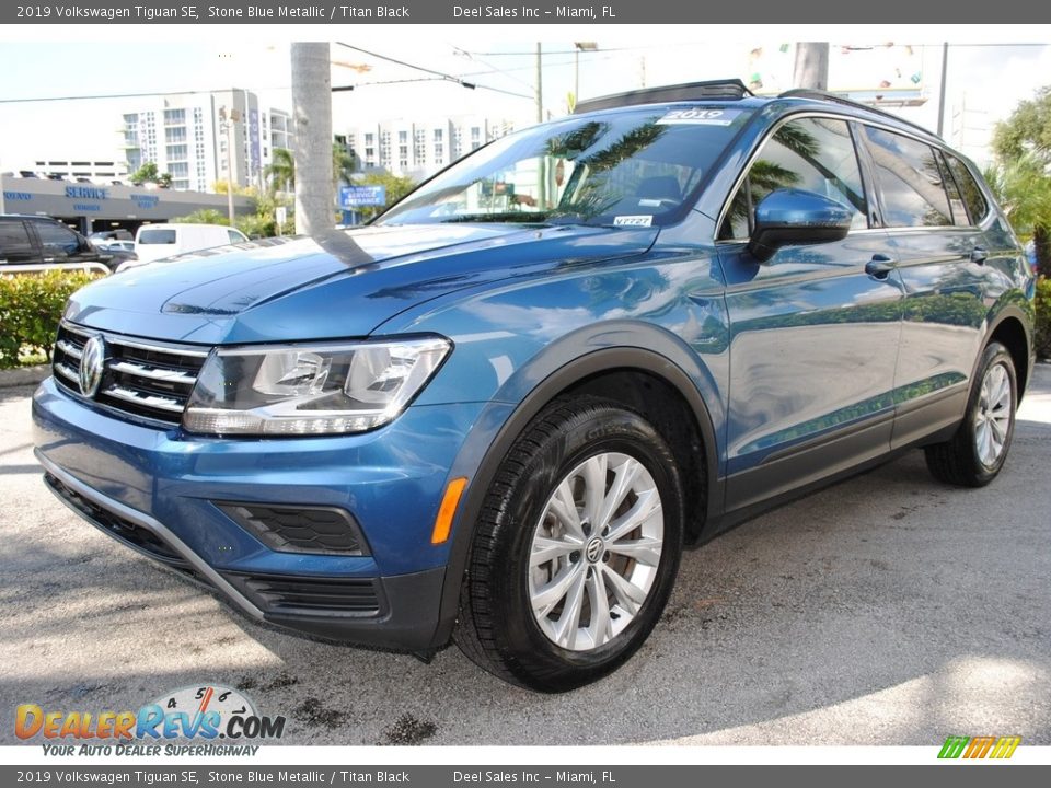 2019 Volkswagen Tiguan SE Stone Blue Metallic / Titan Black Photo #5