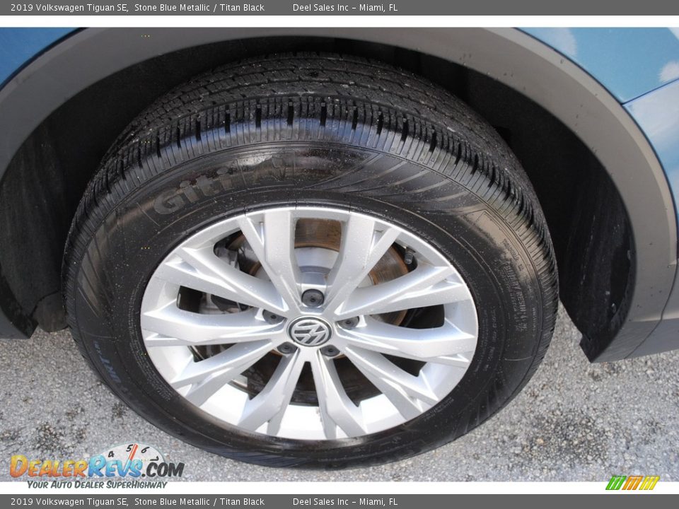 2019 Volkswagen Tiguan SE Stone Blue Metallic / Titan Black Photo #10