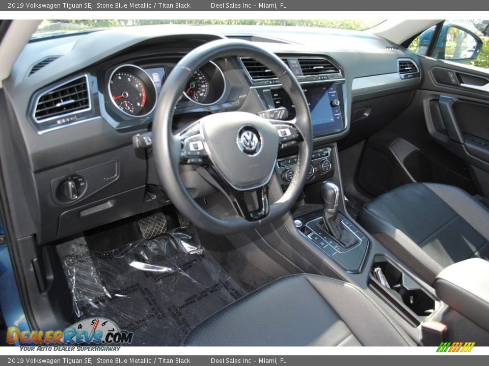 2019 Volkswagen Tiguan SE Stone Blue Metallic / Titan Black Photo #13