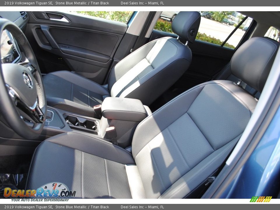 2019 Volkswagen Tiguan SE Stone Blue Metallic / Titan Black Photo #14