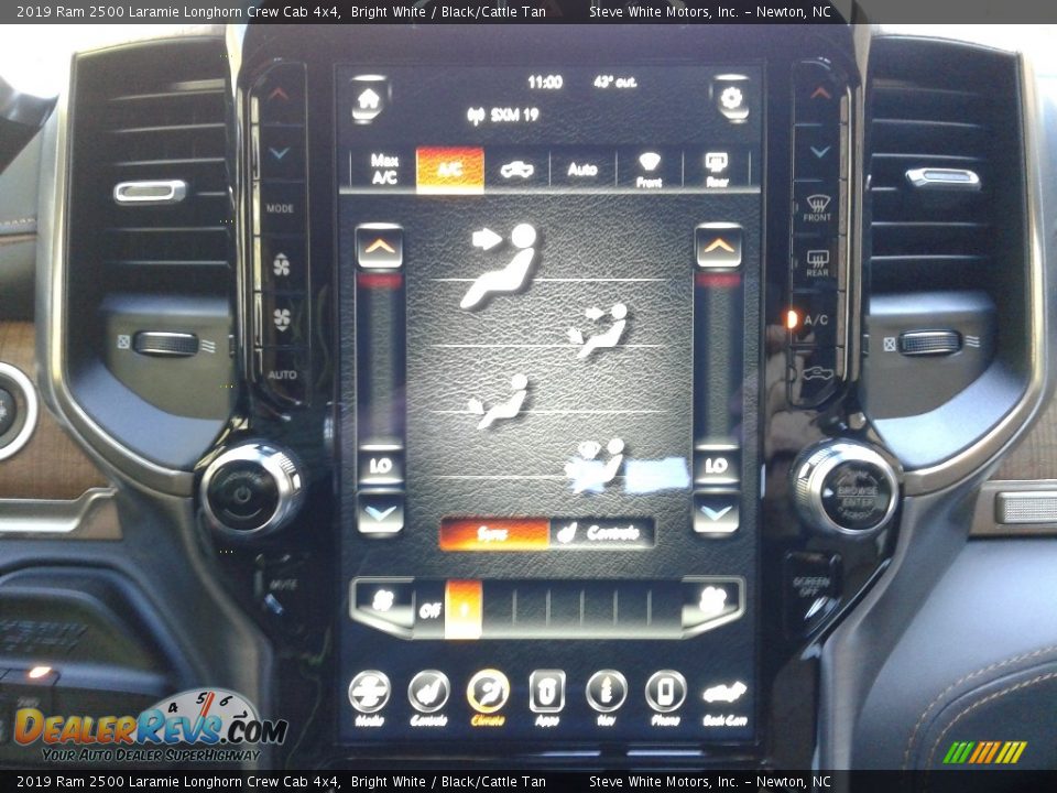 2019 Ram 2500 Laramie Longhorn Crew Cab 4x4 Bright White / Black/Cattle Tan Photo #23