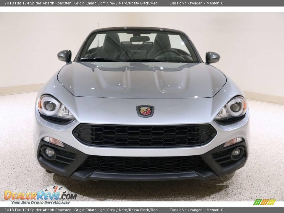 2018 Fiat 124 Spider Abarth Roadster Grigio Chiaro Light Grey / Nero/Rosso Black/Red Photo #3