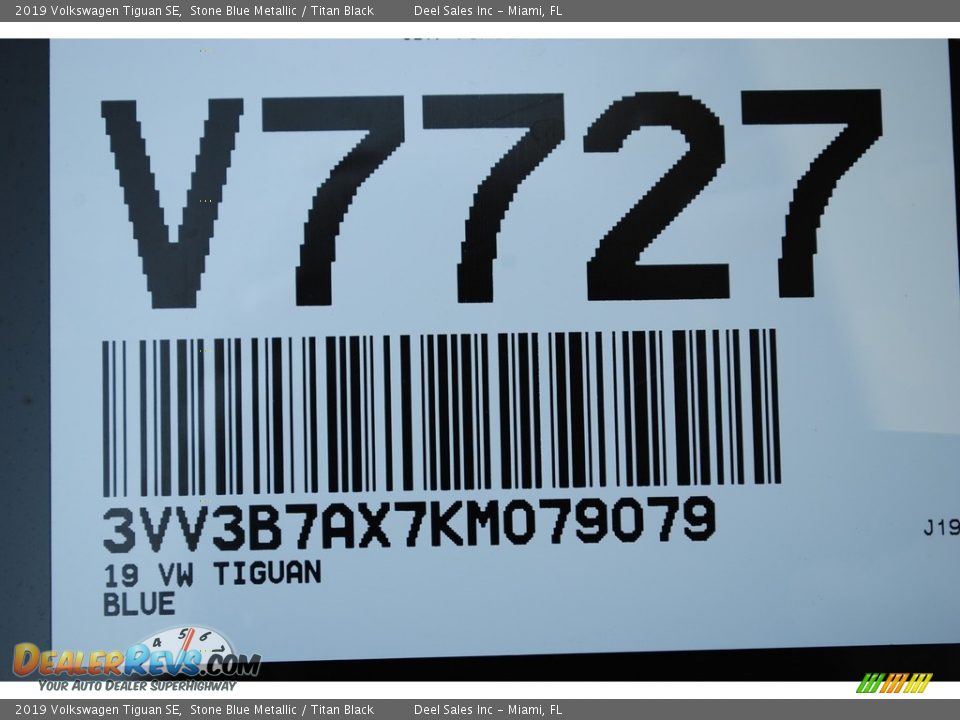 2019 Volkswagen Tiguan SE Stone Blue Metallic / Titan Black Photo #20