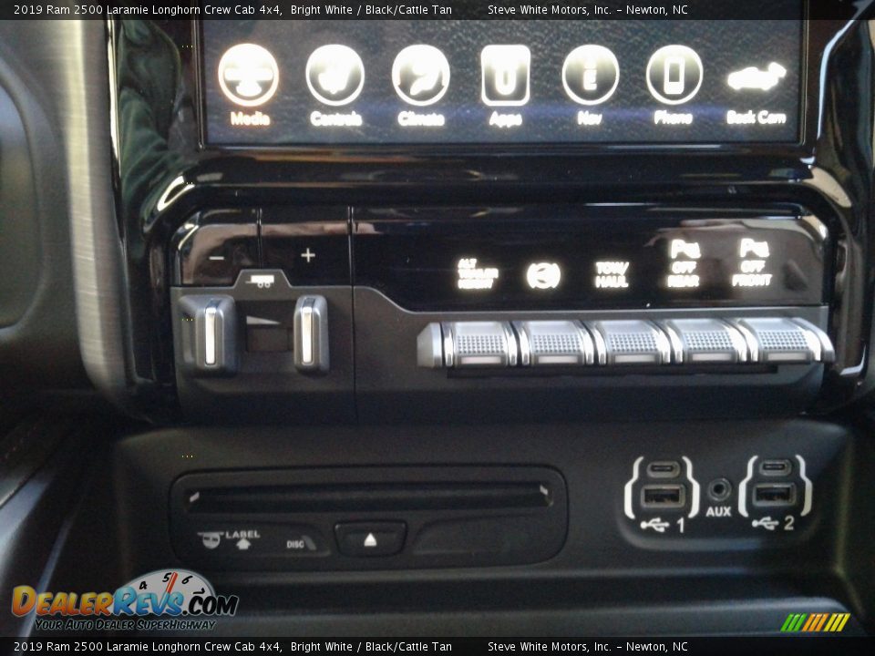 2019 Ram 2500 Laramie Longhorn Crew Cab 4x4 Bright White / Black/Cattle Tan Photo #28