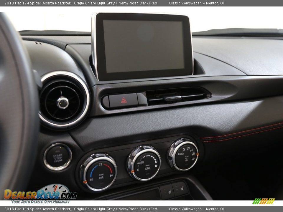 2018 Fiat 124 Spider Abarth Roadster Grigio Chiaro Light Grey / Nero/Rosso Black/Red Photo #10