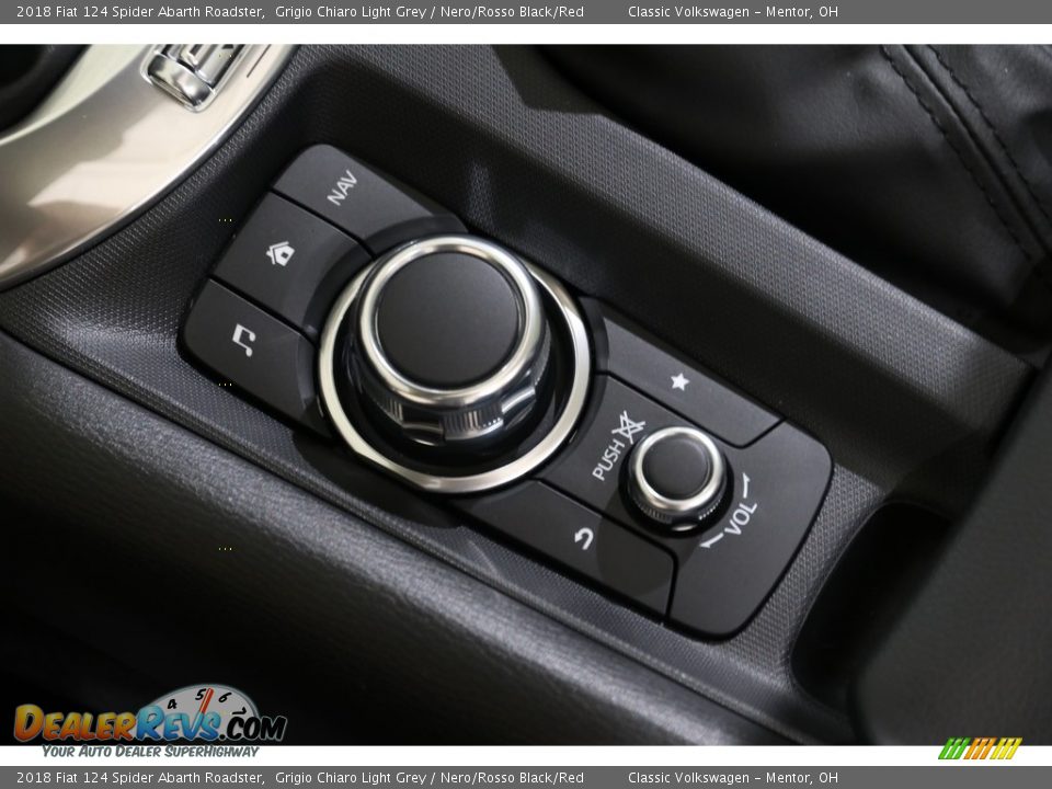 2018 Fiat 124 Spider Abarth Roadster Grigio Chiaro Light Grey / Nero/Rosso Black/Red Photo #13