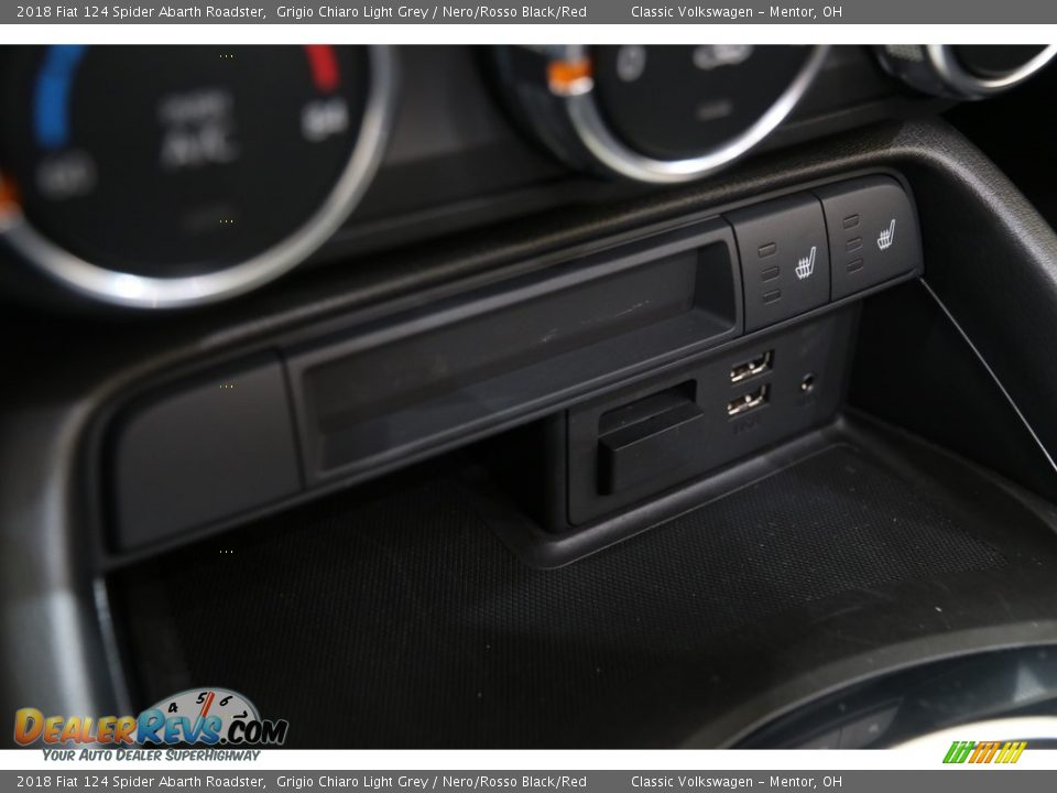 2018 Fiat 124 Spider Abarth Roadster Grigio Chiaro Light Grey / Nero/Rosso Black/Red Photo #16