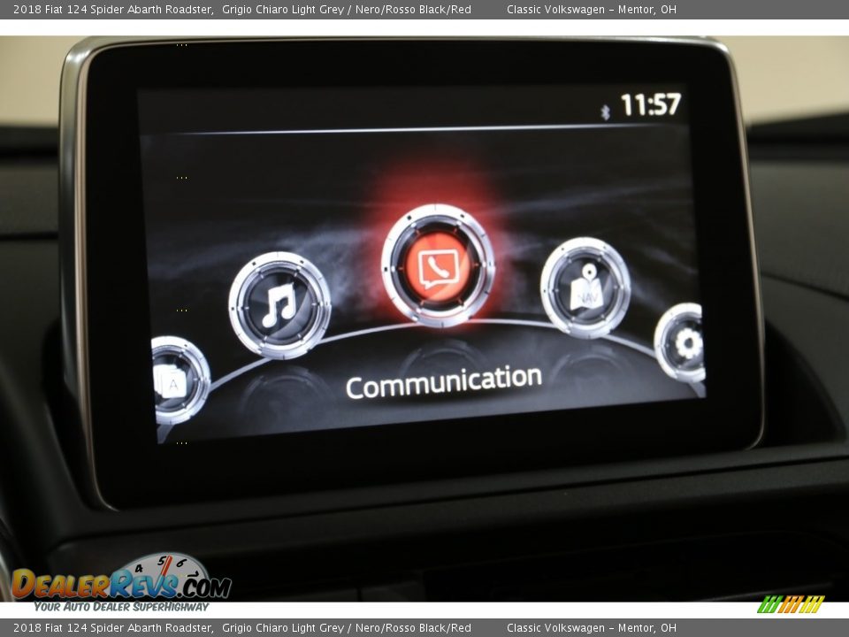 2018 Fiat 124 Spider Abarth Roadster Grigio Chiaro Light Grey / Nero/Rosso Black/Red Photo #18