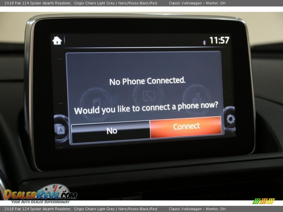 2018 Fiat 124 Spider Abarth Roadster Grigio Chiaro Light Grey / Nero/Rosso Black/Red Photo #19