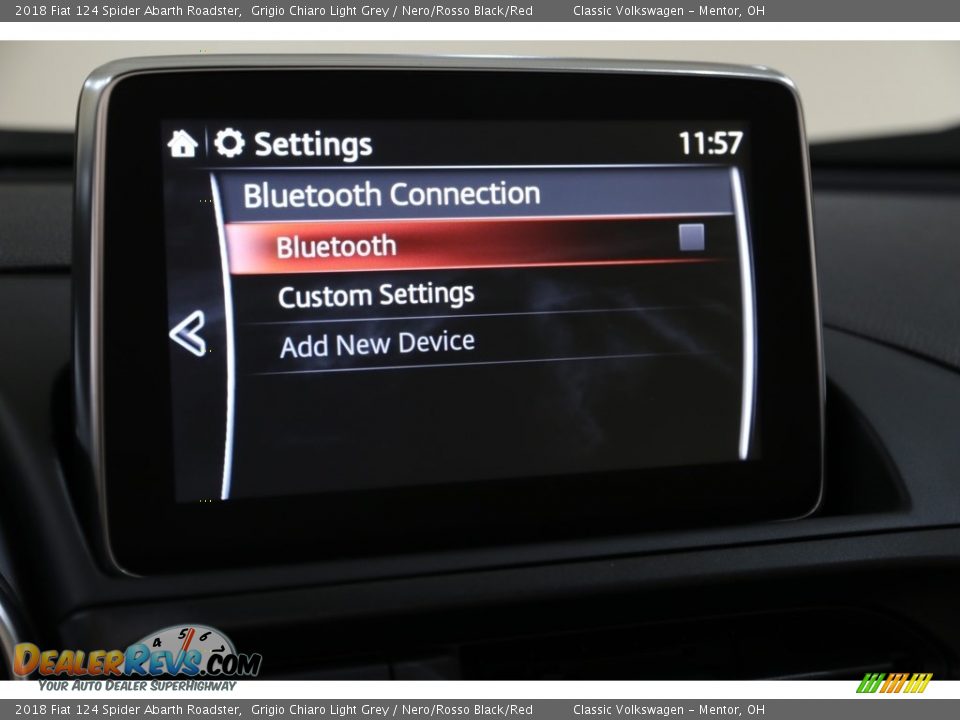 2018 Fiat 124 Spider Abarth Roadster Grigio Chiaro Light Grey / Nero/Rosso Black/Red Photo #20