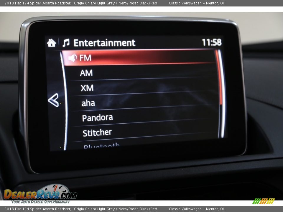 2018 Fiat 124 Spider Abarth Roadster Grigio Chiaro Light Grey / Nero/Rosso Black/Red Photo #21