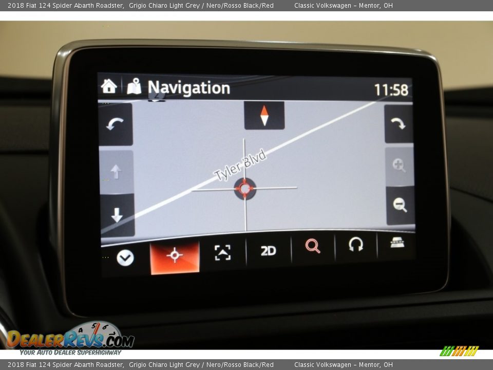 2018 Fiat 124 Spider Abarth Roadster Grigio Chiaro Light Grey / Nero/Rosso Black/Red Photo #22