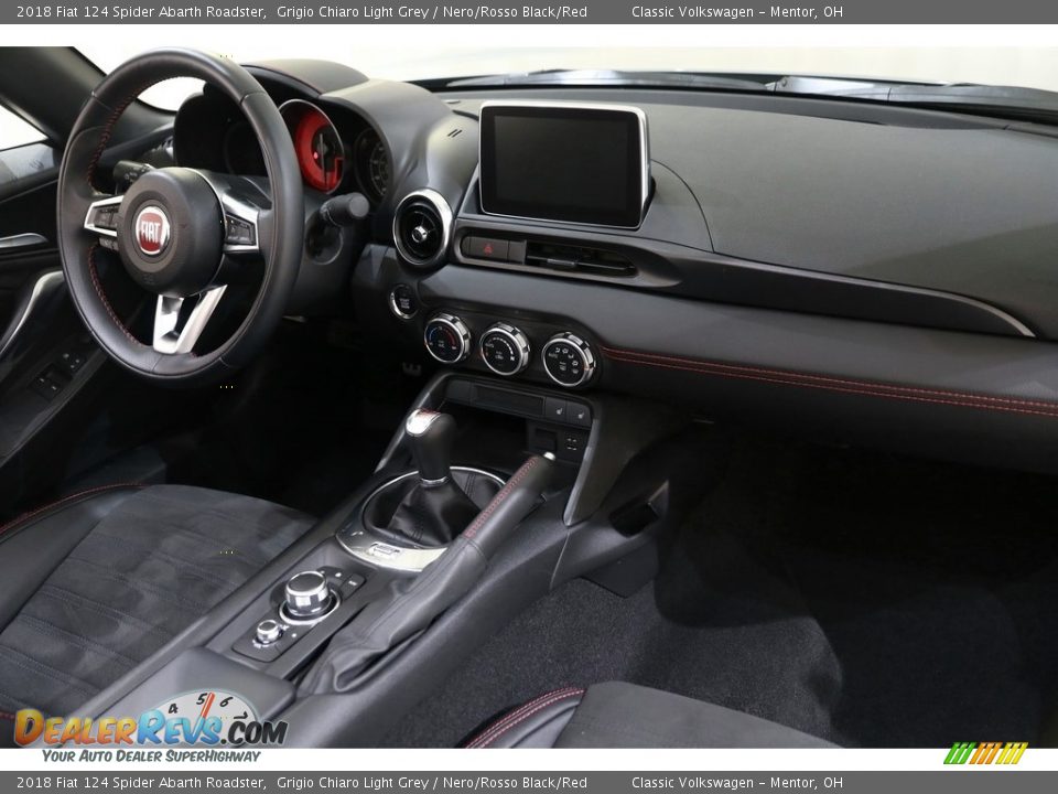 2018 Fiat 124 Spider Abarth Roadster Grigio Chiaro Light Grey / Nero/Rosso Black/Red Photo #24