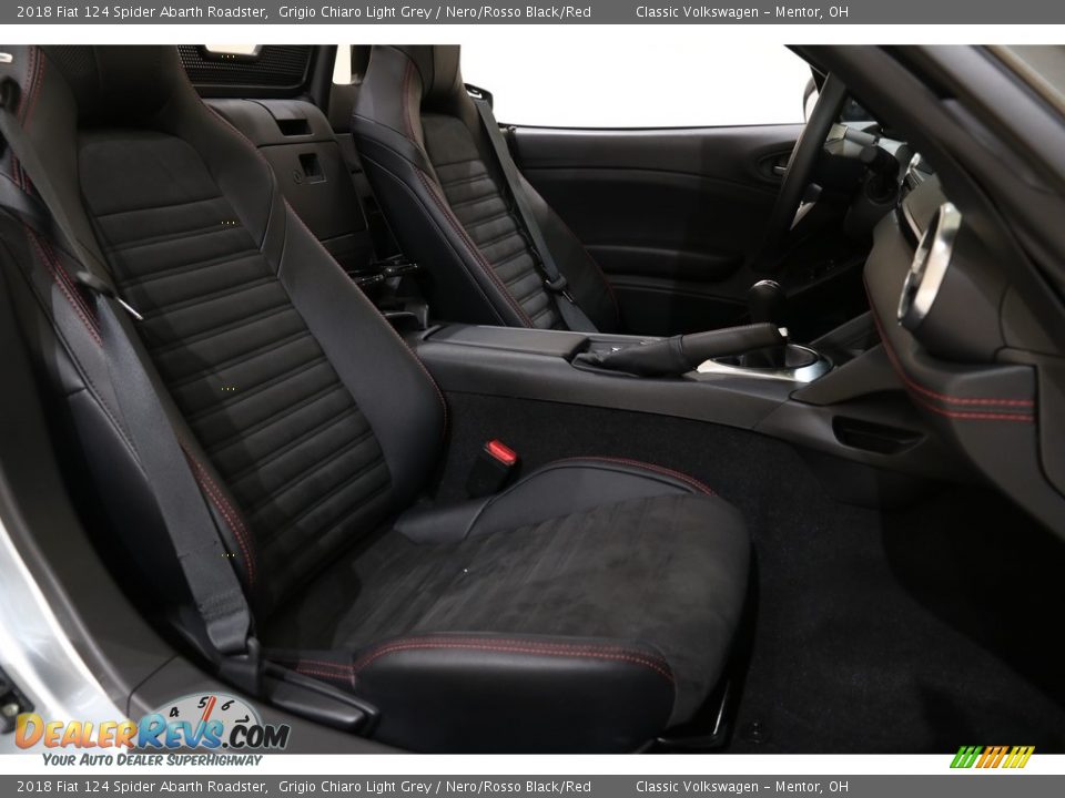 2018 Fiat 124 Spider Abarth Roadster Grigio Chiaro Light Grey / Nero/Rosso Black/Red Photo #25