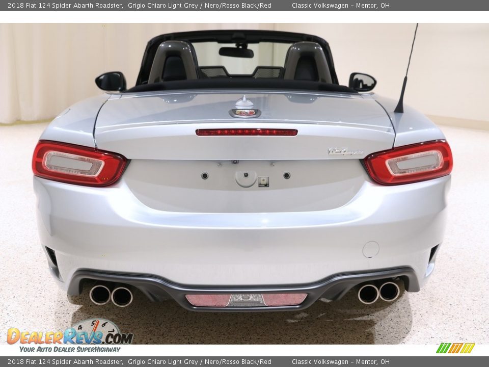 2018 Fiat 124 Spider Abarth Roadster Grigio Chiaro Light Grey / Nero/Rosso Black/Red Photo #26
