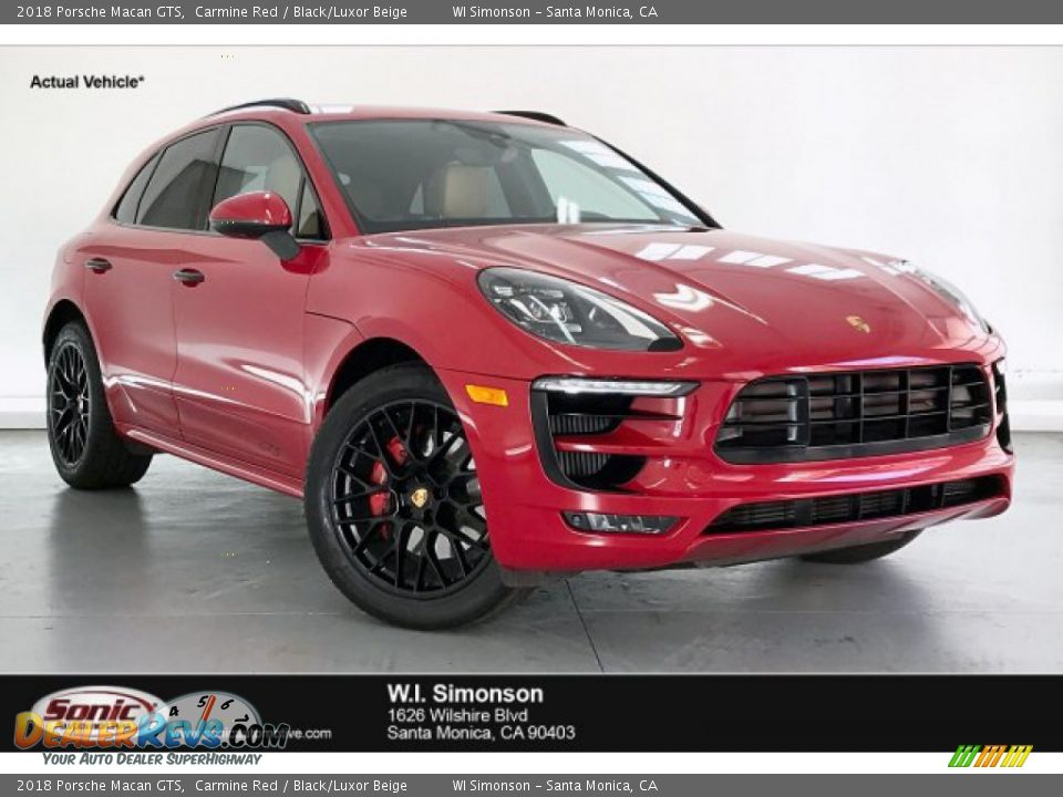 2018 Porsche Macan GTS Carmine Red / Black/Luxor Beige Photo #1