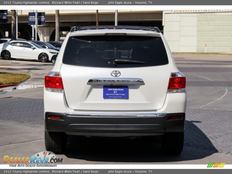 2013 Toyota Highlander Limited Blizzard White Pearl / Sand Beige Photo #7
