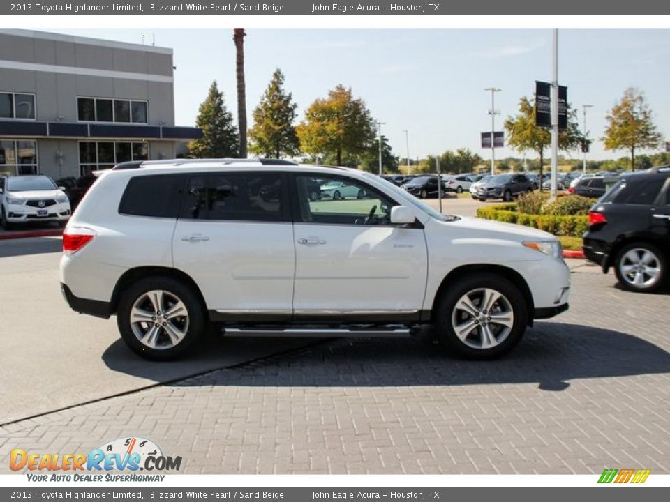 2013 Toyota Highlander Limited Blizzard White Pearl / Sand Beige Photo #9