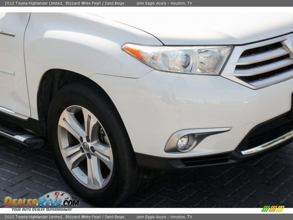 2013 Toyota Highlander Limited Blizzard White Pearl / Sand Beige Photo #13