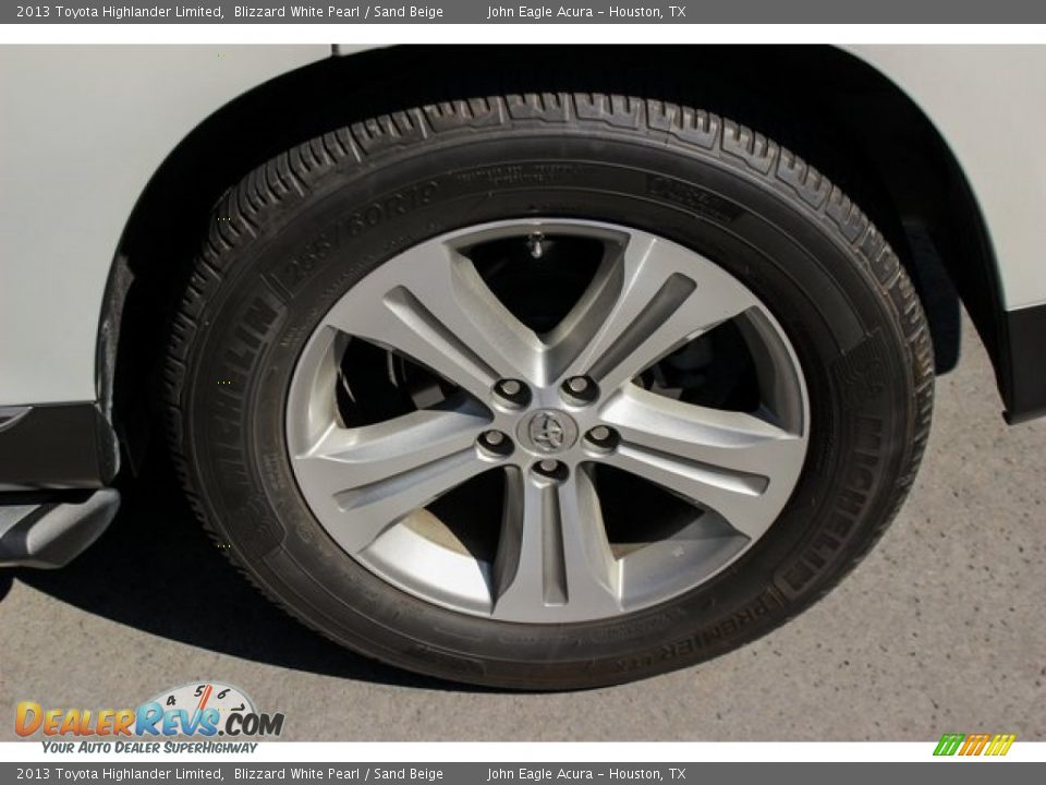 2013 Toyota Highlander Limited Blizzard White Pearl / Sand Beige Photo #14